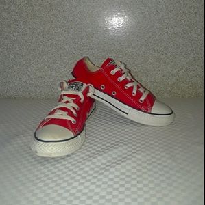 Youth Red and White Converse Sz2